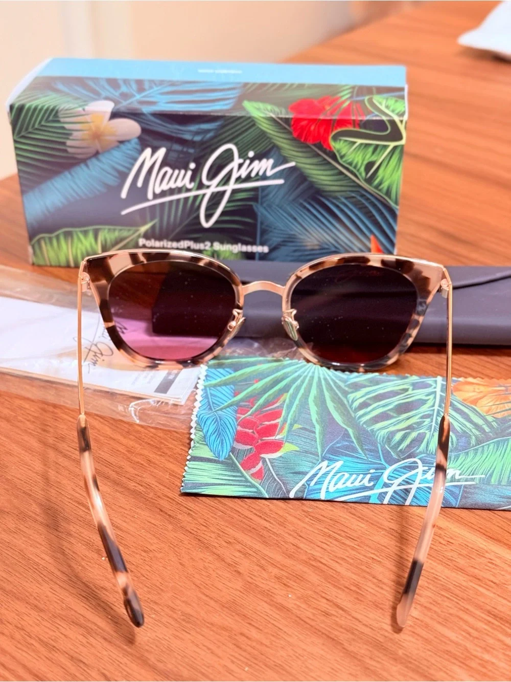 Maui Jim Women's Wood Rose Cat Eye